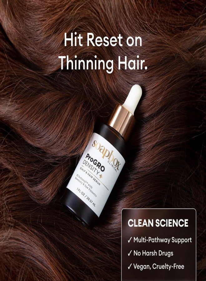 Soapbox ProGRO Density+ Hair Thickening Serum | Lightweight Scalp Serum for Thinning Hair | Supports Fuller-Looking, Stronger Hair, Clean Vegan Formula | 1 Month Supply, 1 oz - Image 2
