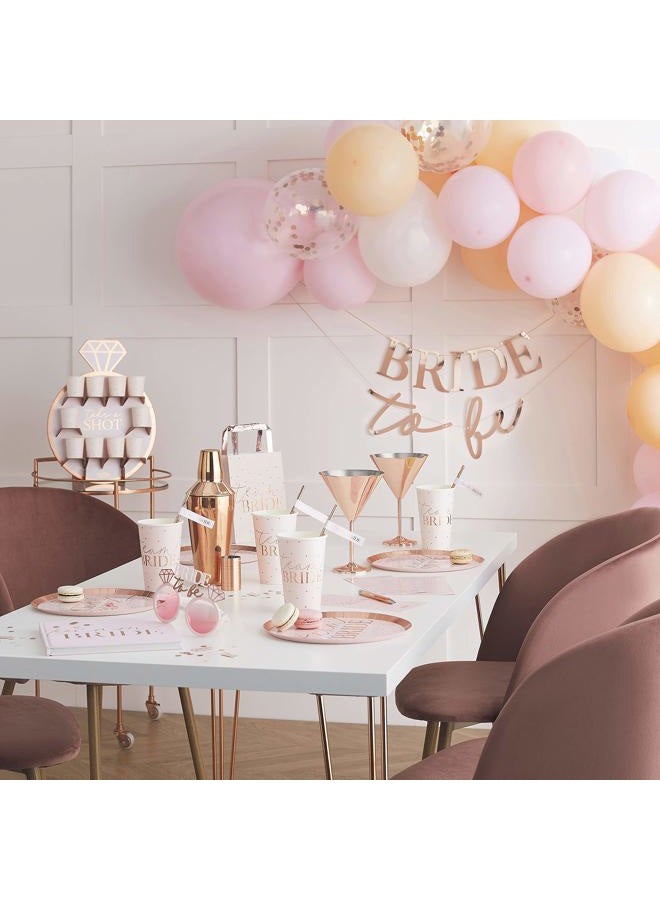 Ginger Ray Bachelorette Party Rose Gold Team Bride Tattoos Wedding Vinyl, 16 Pack - Image 2