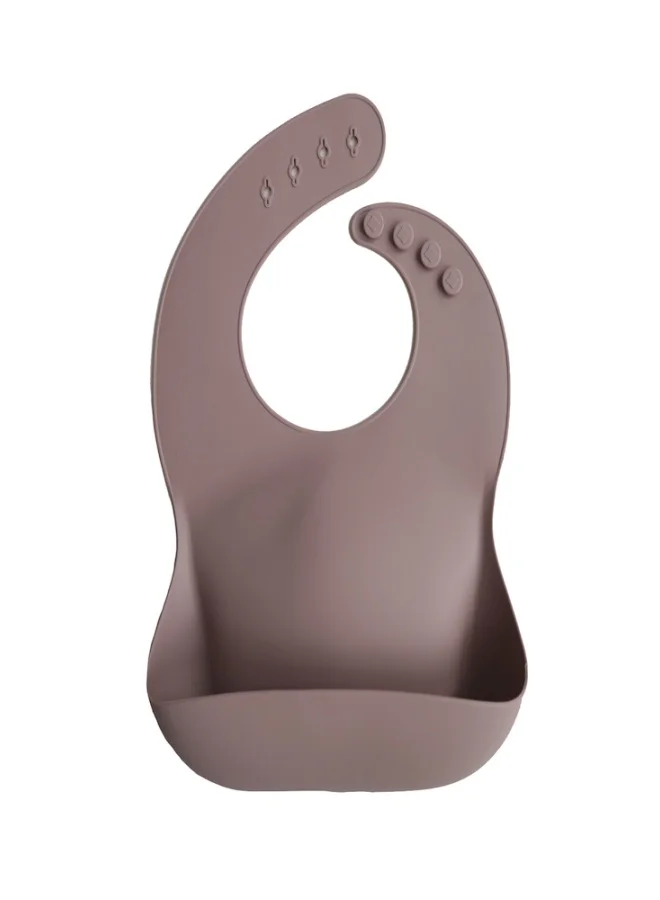 mushie Silicone Bib Warm Taupe