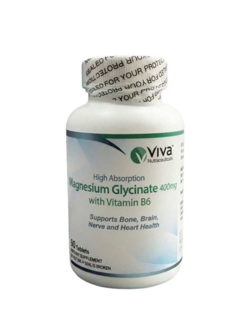 VIVA MAGNESIUM GLYCINATE 400 MG WITH VITAMIN B6