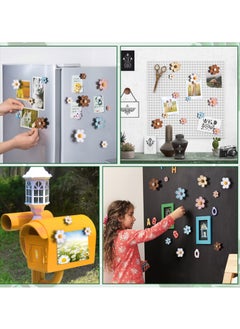 Excefore Fridge Magnets, 25Pcs Mini Daisy Refrigerator Magnets Cute Magnets,  Magnetic Flower Decals, for Locker Whiteboards Home Office Decor, for Kitchen, Locker, Whiteboard, Home  - Image 3