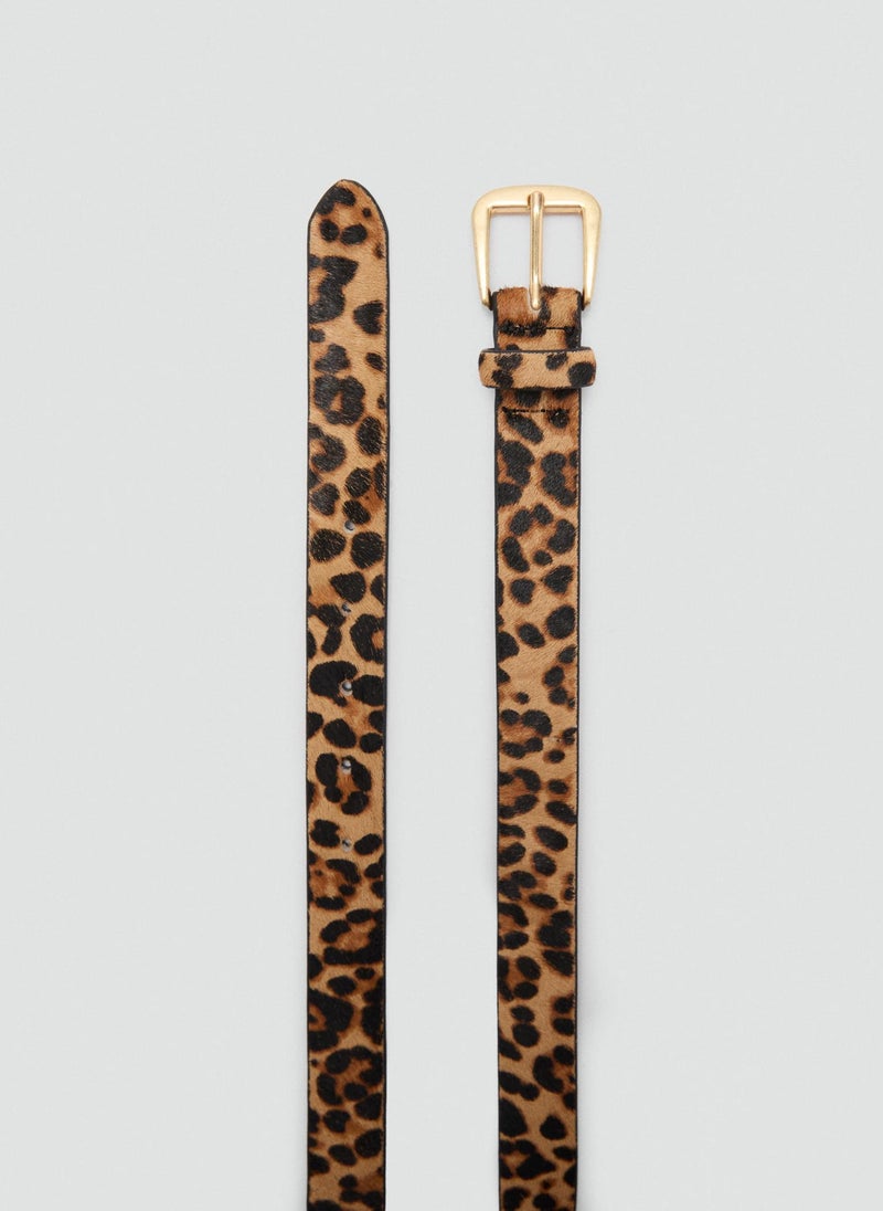 MANGO Leopard Leather Belt  - Image 4