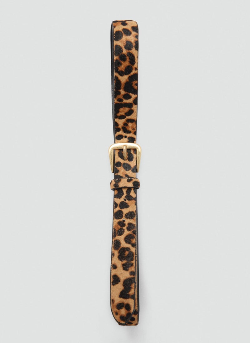 MANGO Leopard Leather Belt  - Image 2