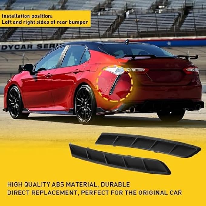 rayihni Rear Bumper Extension Trim Molding Left And Right Side Compatible With 20182022 Toyota Camry Re To1139104 To1138104 - Image 3