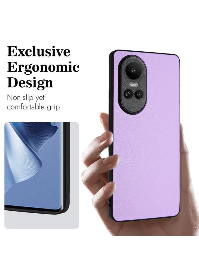 erorex Case For OPPO Reno10/Reno10 Pro 5G Global R20 Leather Pattern Phone Single Case - Image 4