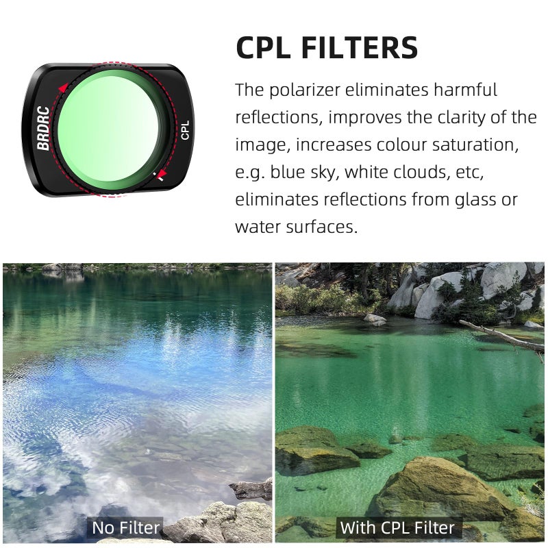BRDRC Pocket 3 ND Filters Set, 6 Pack - CPL ND4 ND8 ND16 ND32 ND64 Lens Filter for DJI Osmo Pocket 3 Creator Combo Camera Accessories - Can be Stacked - Image 5