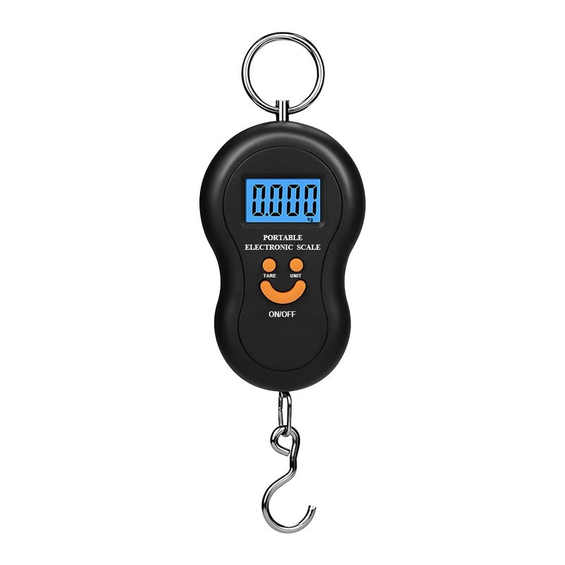 OneNine Portable Luggage Scale, 50kg Electronic Hanging Scale Digital Suitcase Travel Bag Hanging Weighing Scale, Digital Fishing Scale Fish Weighing Scale with LCD Display for Home Travel Outdoor - Image 1