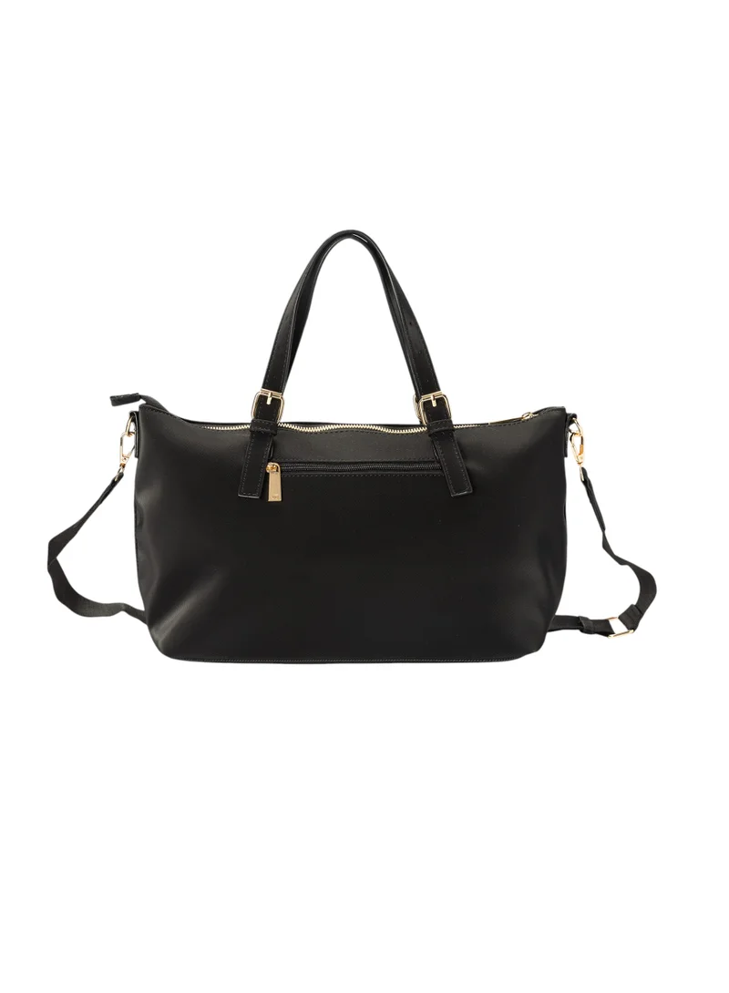 Bata Textured Tote Bag with Detachable Strap
