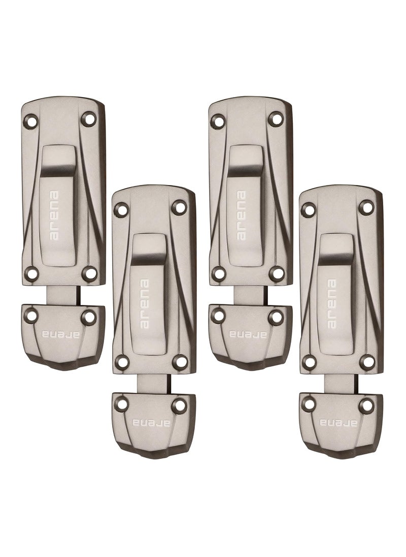 arena Arena Heavy Aluminium Door Kundi 4 Inches Door StopperDecorative DesignVintage StyleReliable SecurityConvenient AssemblySuitable for Doors Cabinets and Bathroom Doors Satin Pack of 4  - Image 1
