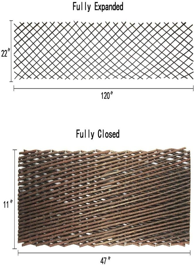 GLANT Lattice Fence Willow Expandable Plant Climbing Lattices Trellis Fence,Open Screen Willow Fencing,Willow Expandable Trellis Fence (2) - Image 4