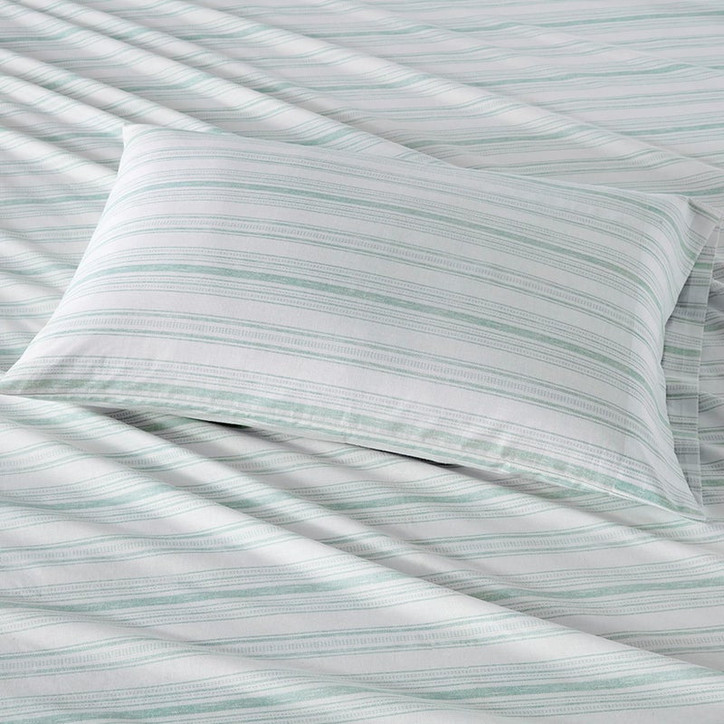 Comfort Spaces 100% Cotton Sheet Set Breathable, Lightweight, Soft with 14" Elastic Pocket Fits up to 16" Mattress, All Season Cozy Bedding, Matching Pillow Case, Queen Good Vibes 4 Piece - Image 4