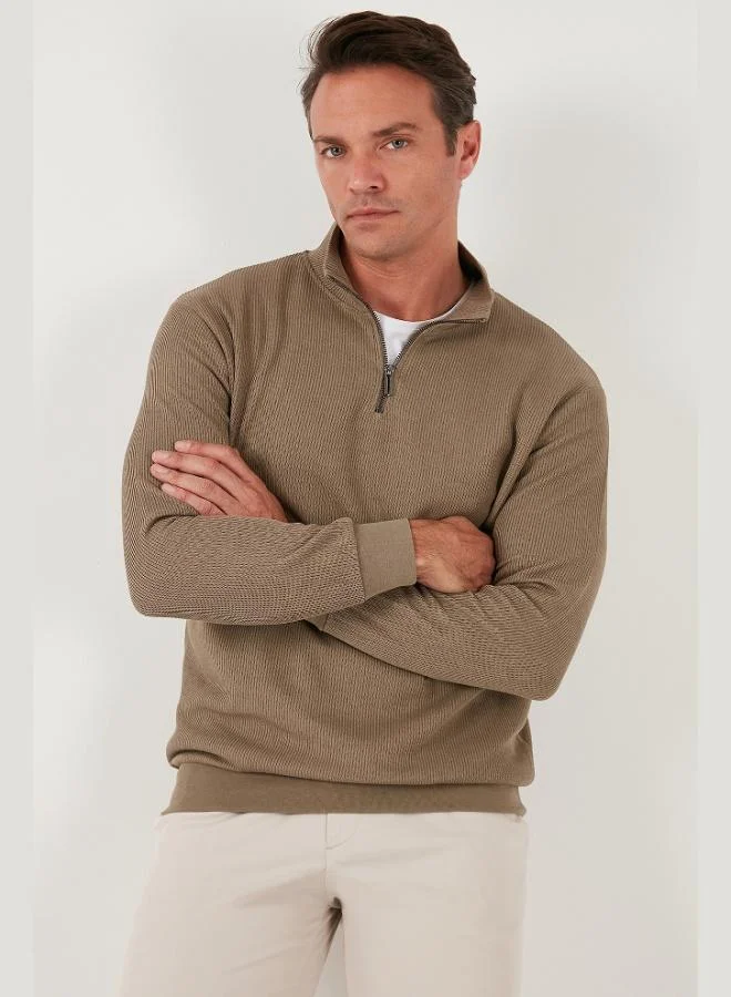 Buratti Buratti Cotton Regular Fit Half Zipper Stand Collar 2-Pack Sweat Men's SWEAT 5905716S2