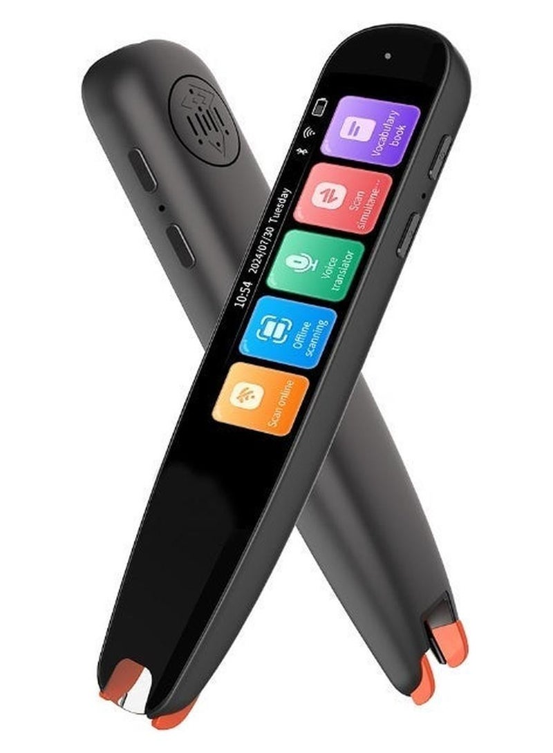 AI International Language Translator Pen,  Scanning Translation Pen,  3.69-inch Large-screen Reading Pen,  OCR Digital Pen Scanner, 142 Languages Translation Device Dyslexia Reading Tool, for Meetings Learning Travelling, Book Reading, Electronic Dictionary Pen, Exam Reading  Pen, Real-time Voice Translation Into 142 Languages Including Arabic, Online Multi Language Online Voice Translator Offline Scanning Pen - Image 1