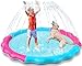 Jasonwell Kids Dog Splash Pad Sprinkler Jasonwell Non Slip Dog Sprinkler Pad Splash Pool Puppy Dogs Pool Summer Outdoor Water Toys Backyard Durable Splash Pad for Toddlers Kids Small Medium Large Dogs Pet - Image 3