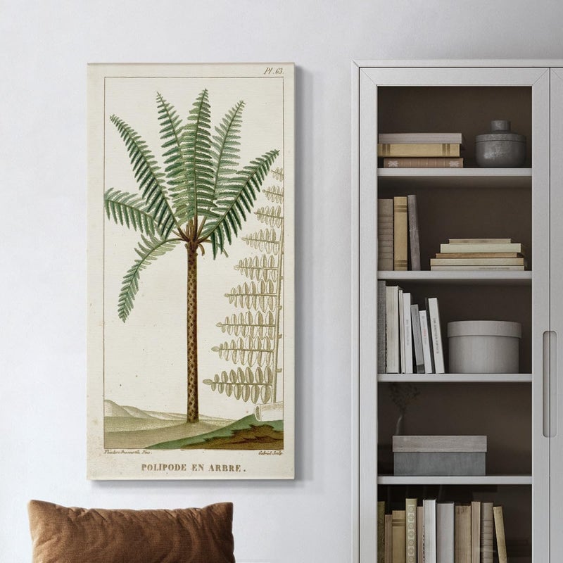EMODA Turpin Green Palm Wall Art – Modern Botanical Canvas Painting (30x60 cm Framed) - Image 3