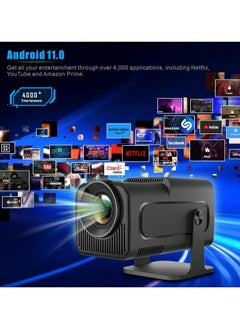 XIPH Portable HD 4K Projector - Smart Projector with 5G WiFi & Bluetooth 5.0 - Mobile Home Theater, Compatible with Android/iOS/Windows, HDMI/USB  - Image 4