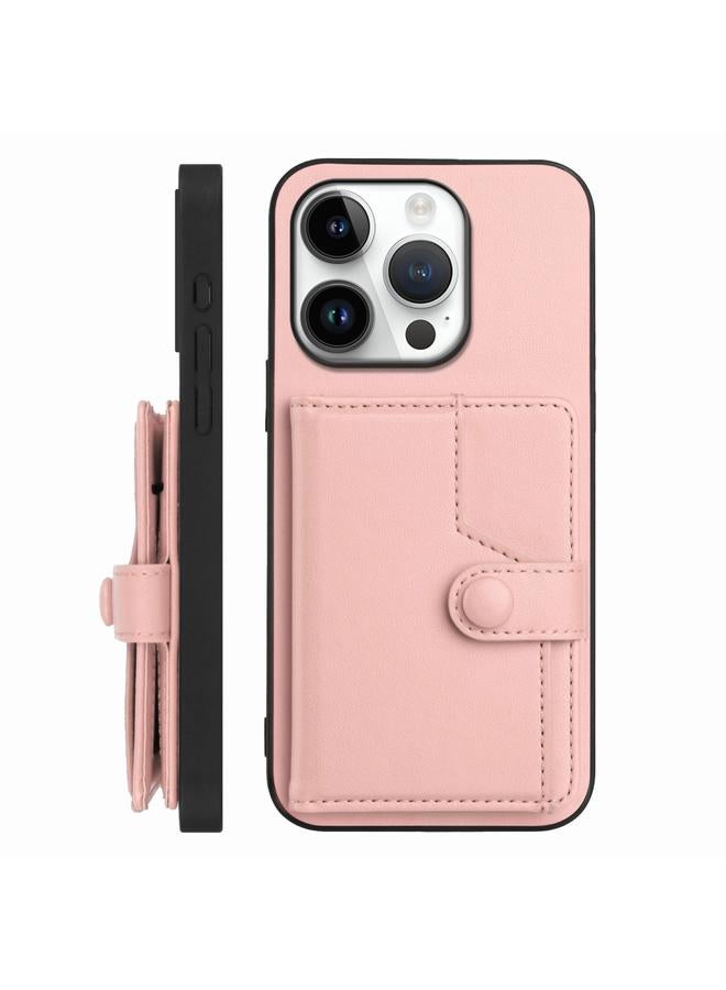 S-TOP Case For iPhone 16 Pro Button Card Bag RFID Anti-theft Phone Case - Image 2