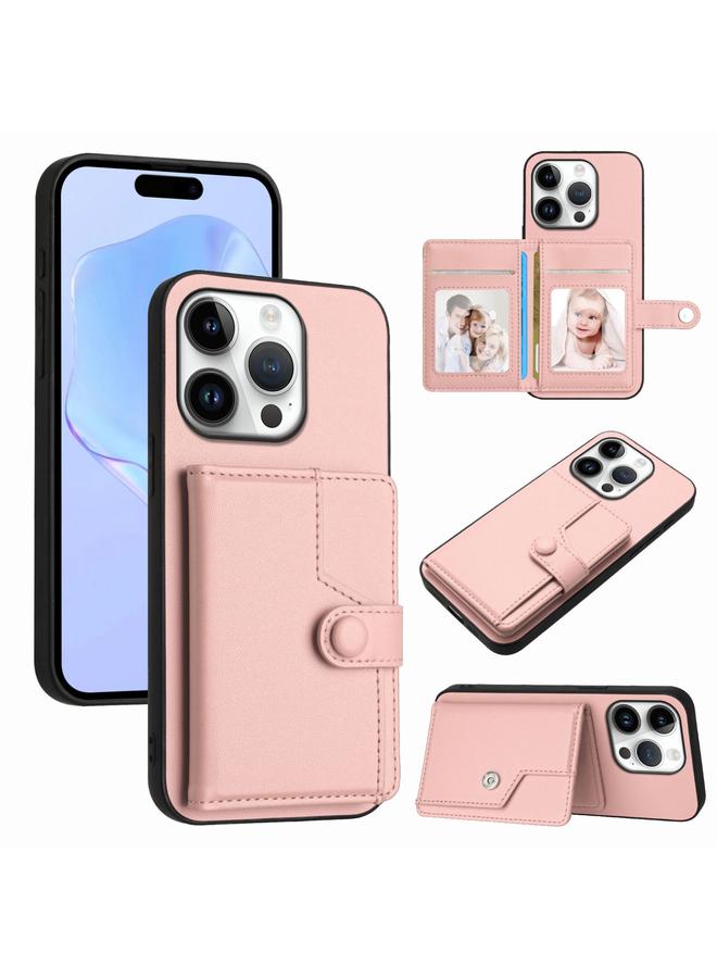 S-TOP Case For iPhone 16 Pro Button Card Bag RFID Anti-theft Phone Case - Image 1