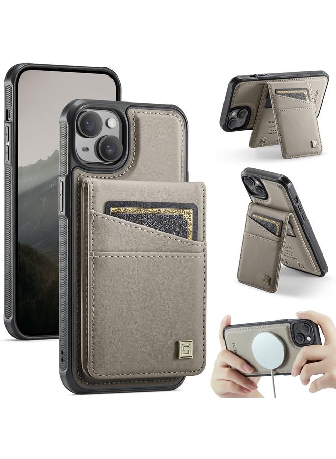 The Bros Case For iPhone 15 Plus A12 MagSafe Magnetic RFID Card Bag Phone Case