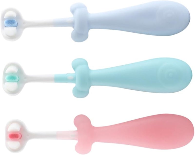 3Pcs Soft Bristles Toothbrush Set For Boys And Girls Kids Oral Care - Image 1
