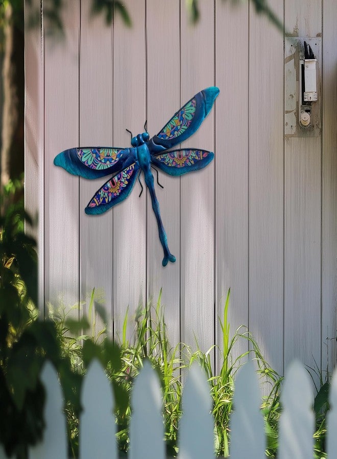 LIFFY Metal Dragonfly Wall Decor Handmade - Outdoor Metal Wall Art Decor for Patio Garden Fence Living Room, Bedroom, Dragonfly Gifts - Image 4