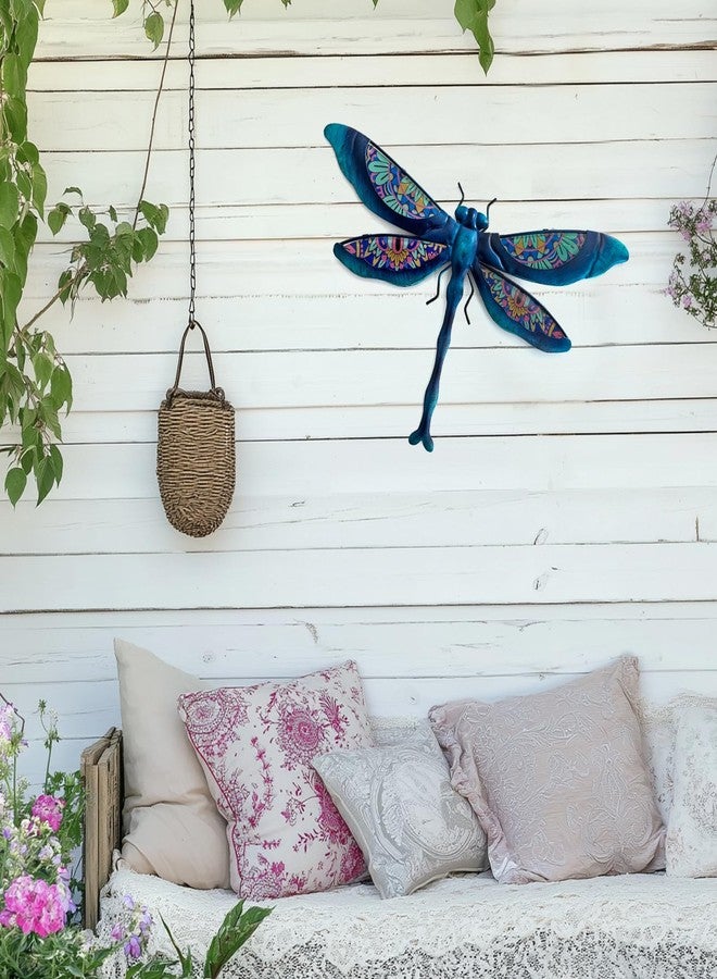 LIFFY Metal Dragonfly Wall Decor Handmade - Outdoor Metal Wall Art Decor for Patio Garden Fence Living Room, Bedroom, Dragonfly Gifts - Image 3