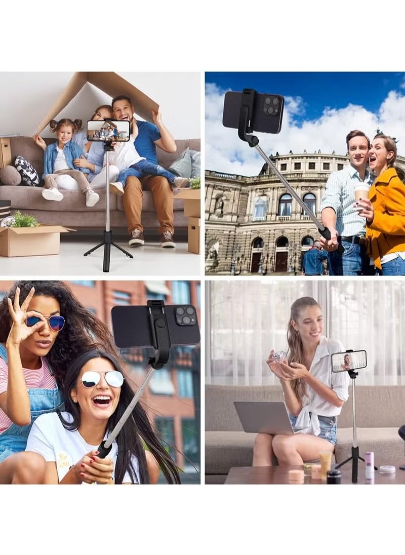 Bluetooth Extendable Selfie Stick with Tripod Stand 170CM Long Selfie Stick 3 in 1 Selfie Stick Compatible with All Android and iOS Devices 360 Degree Rotatable Selfie Stick with Bluetooth