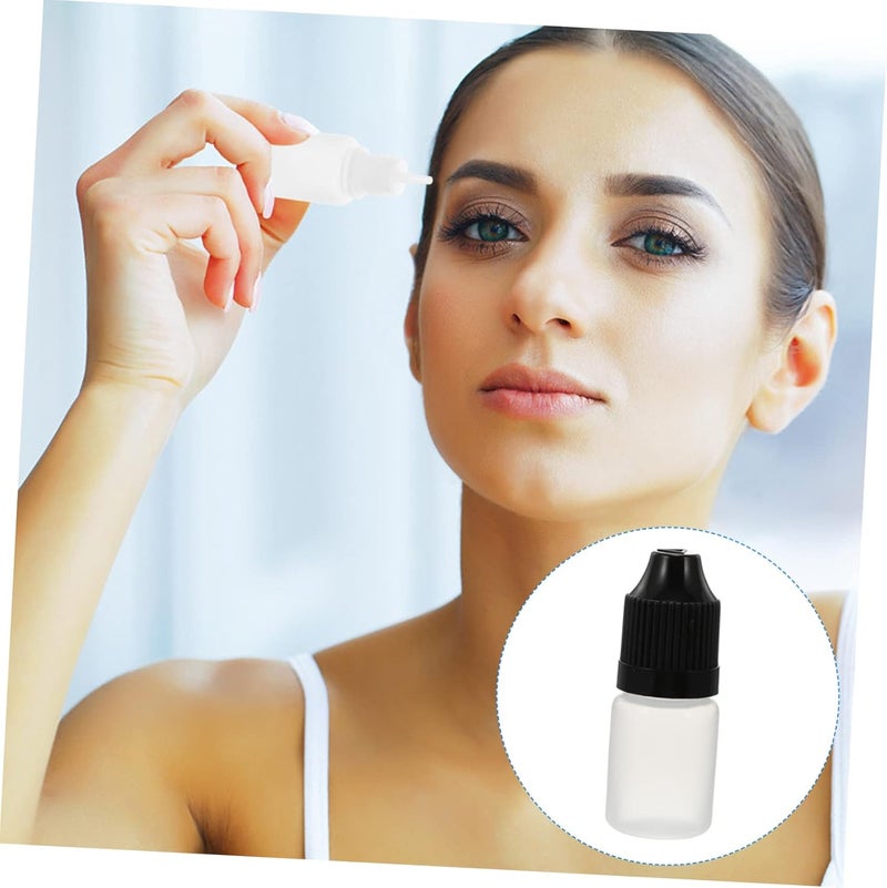 Healifty 20pcs Squeezable Dropper Bottles with Screw Black Caps Leak Plastic Containers for Eye Drops Glue Essential Oils Precise Dosage Control Travel Friendly - Image 3