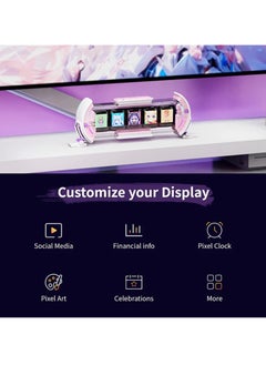 Times Gate WiFi Pixel Art Informative Display 5 Pieces 128x128 IPS Screen LED Digital Clock Lights Decorative with App Control for Gaming Room Table Setup Decoration Silver - pzsku/ZEE9250881DB1FE9FFAA0Z/45/_/1707399629/94ffd0a1-aef1-47e1-96d2-13568ba39b67