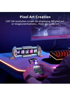 Times Gate WiFi Pixel Art Informative Display 5 Pieces 128x128 IPS Screen LED Digital Clock Lights Decorative with App Control for Gaming Room Table Setup Decoration Silver - pzsku/ZEE9250881DB1FE9FFAA0Z/45/_/1707399630/e8ee5f00-f41a-42e0-9308-3204dd1a20a1