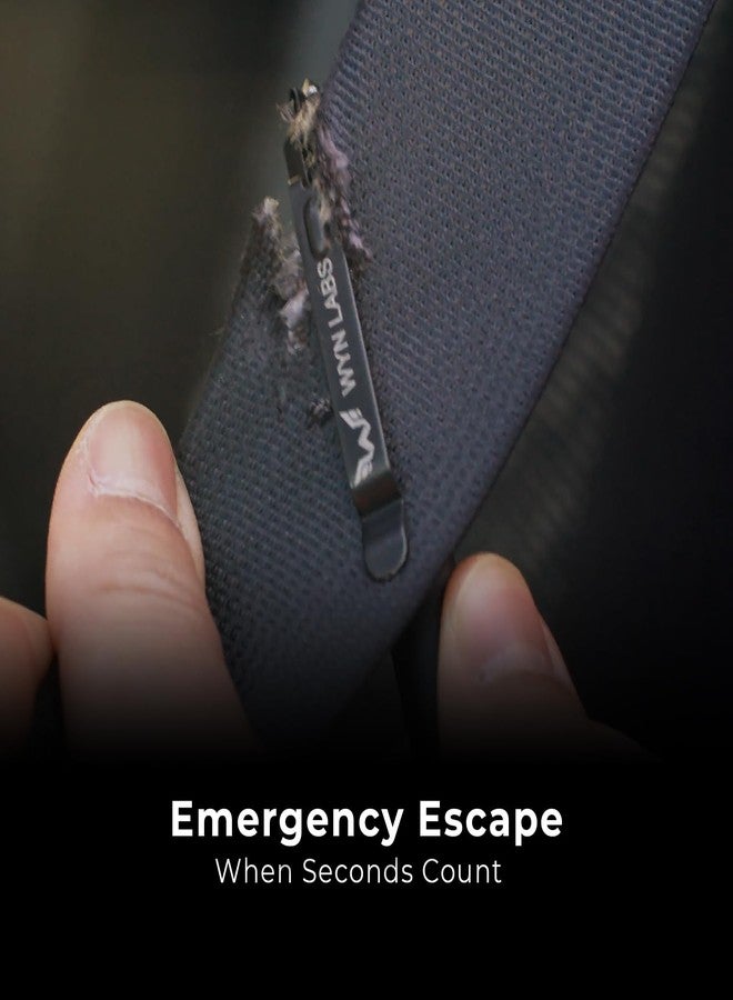 WYN LABS Surevival Pen - Tactical Survival Pen with Seatbelt Cutter, Tungsten Window Breaker, Telescoping Tip, Bolt-Action Mechanism for Military, Law Enforcement, Self-Defense, Emergency Rescue (Black) - Image 5