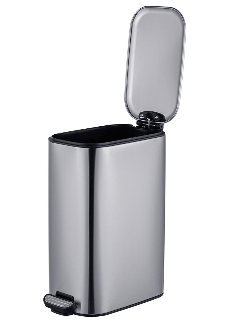 ايست من نون سلة مهملات للمطبخ سعة 30 لترًا/8 جالون، سلة مهملات سهلة الدوس عليها بغطاء ناعم الإغلاق ودواسة قدم، مع دلو داخلي للمطبخ وغرفة النوم والحمام والمكتب - Image 2