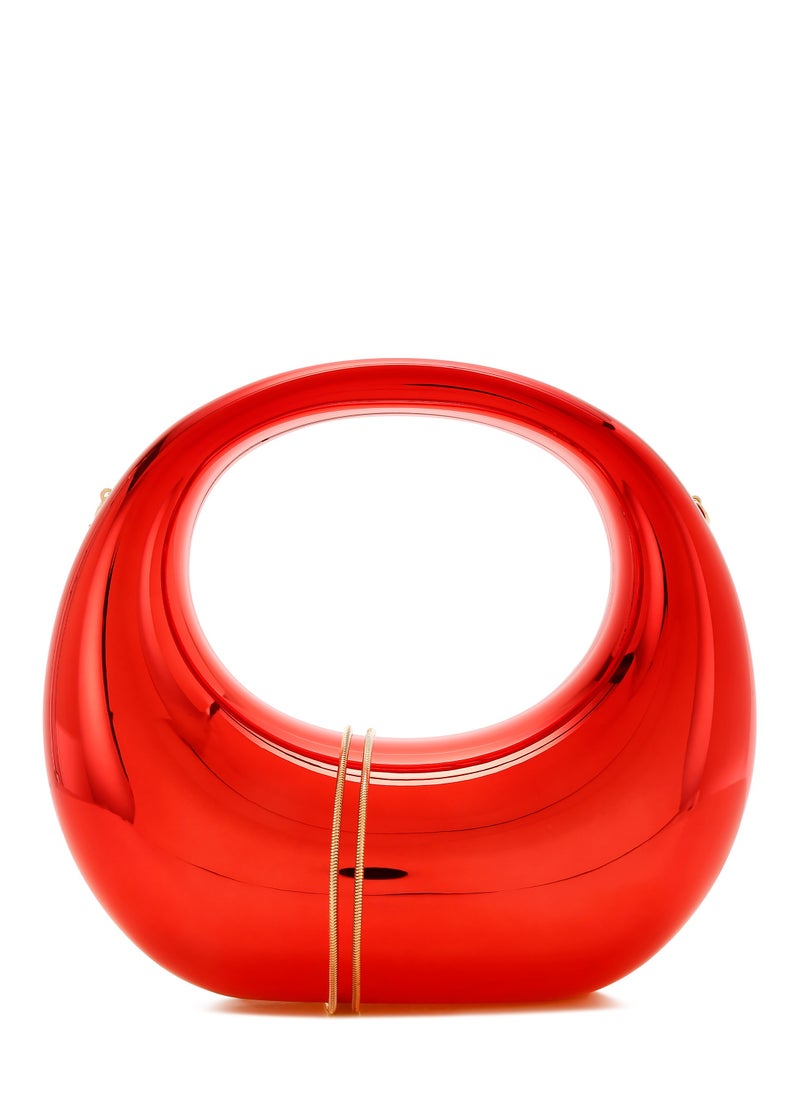 London Rag Acrylic Metallic Clutch Bag in Red  - Image 1