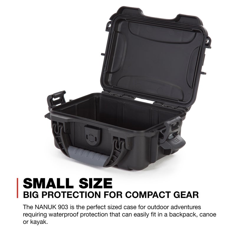 Nanuk 903 Small Waterproof Hard Case 9.1" x 6.8" x 3.8" - Black (903-0001) - Image 3