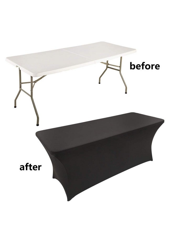 LZY Spandex Fitted Stretch Table Cover for 6 ft or 4ft or 8ft Folding Table, Rectangular Cocktail Tablecloth, Perfect for Party or Banquet - Image 4