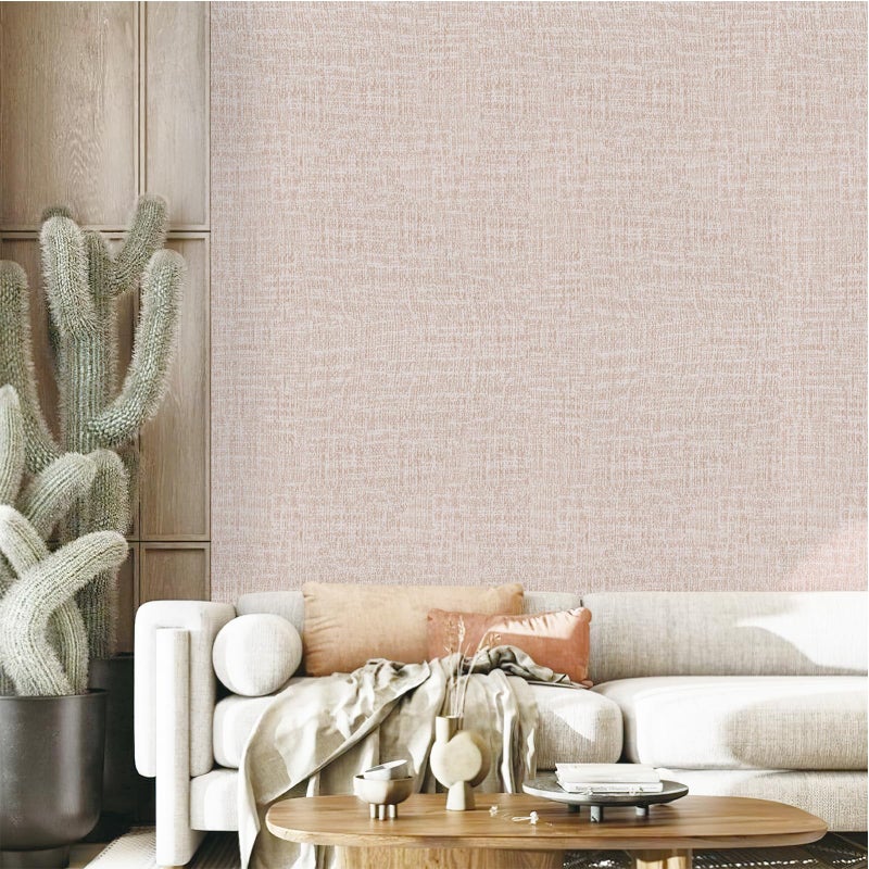 Yancorp 32.8Ft Textured Fabric Wallpaper - Khaki Faux Grasscloth Peel And Stick Self-Adhesive Linen - Removable For Cabinets And Counter Top Liners - Image 4