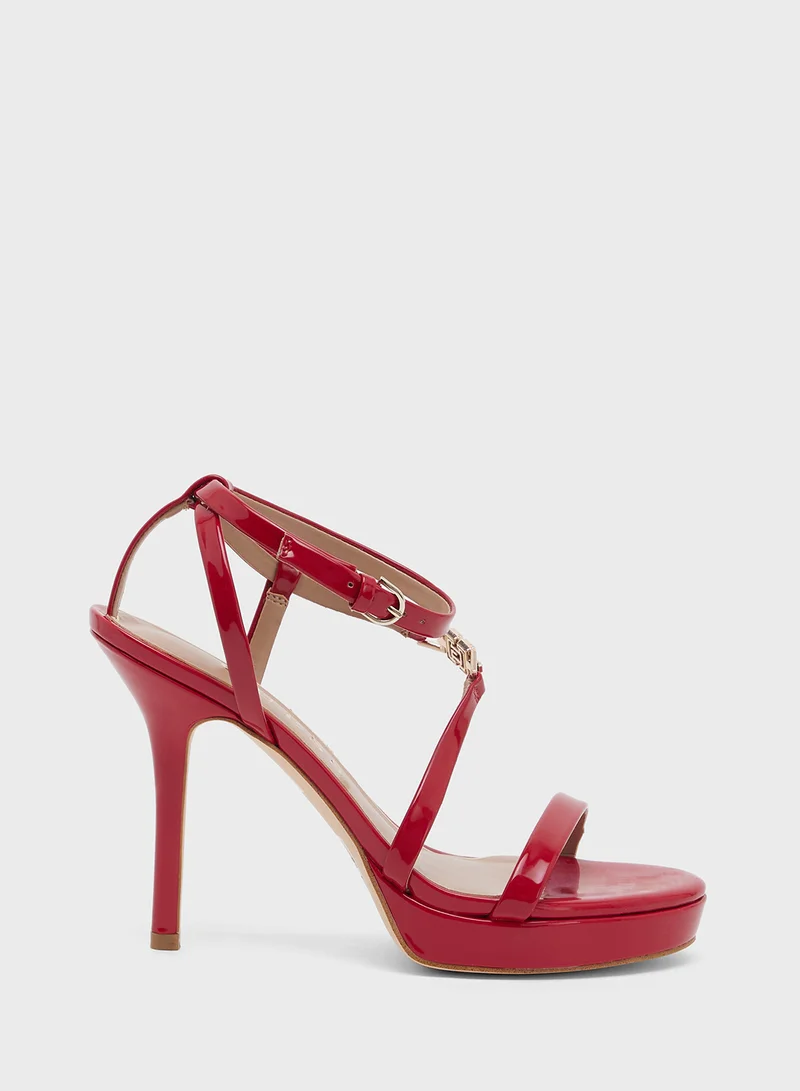 جس Ankle Strap High Heel Sandals