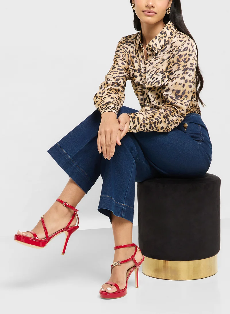 GUESS Ankle Strap High Heel Sandals