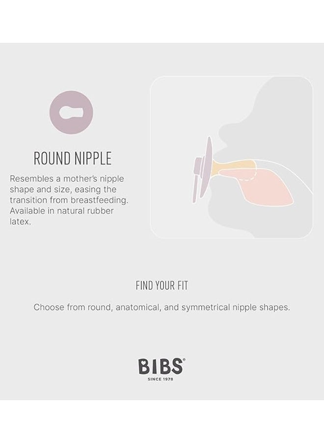 BIBS - Colour Baby Pacifier, Latex Round Nipple, Size 1, 0-6 Months, Vanilla Glow, Glow-In-The-Dark, 1 Pieces - Image 1