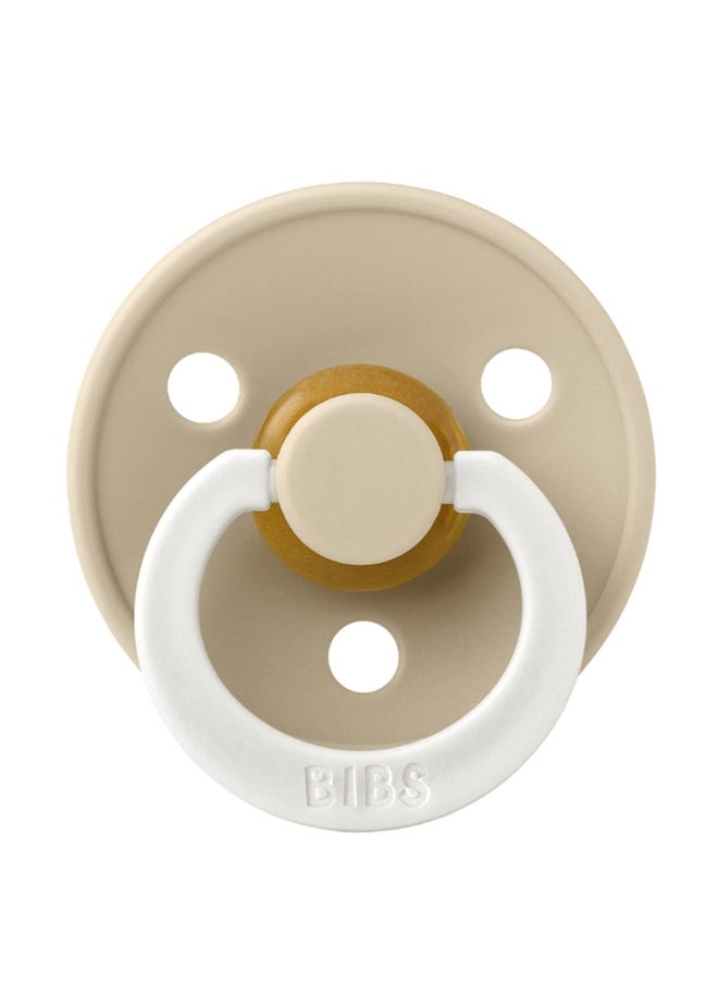 BIBS - Colour Baby Pacifier, Latex Round Nipple, Size 1, 0-6 Months, Vanilla Glow, Glow-In-The-Dark, 1 Pieces - Image 1