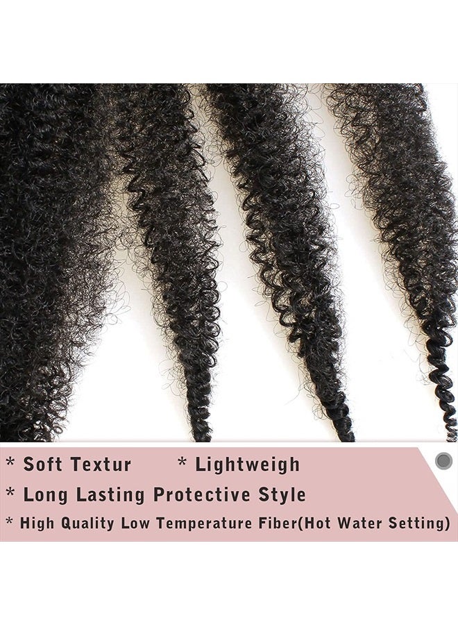Xtrend 24 Inch Long Pre-Separated Springy Afro Twist Hair 8 Packs Spring Twist Hair For Distressed Soft Locs Natural Black Marley Twist Braiding Hair Synthetic Hair Extension For Women (10 Strands/Pack,1B#) - Image 3