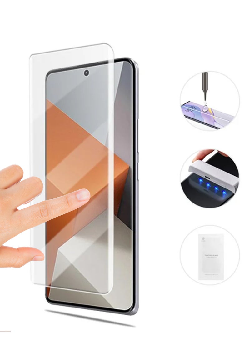2in1 PackSoft Flexible Transparent Silicone Protective Back Case Cover for Xiaomi Redmi Note 13 Pro Plus 5G and UV Tempered Glass Screen Protector  - Image 2