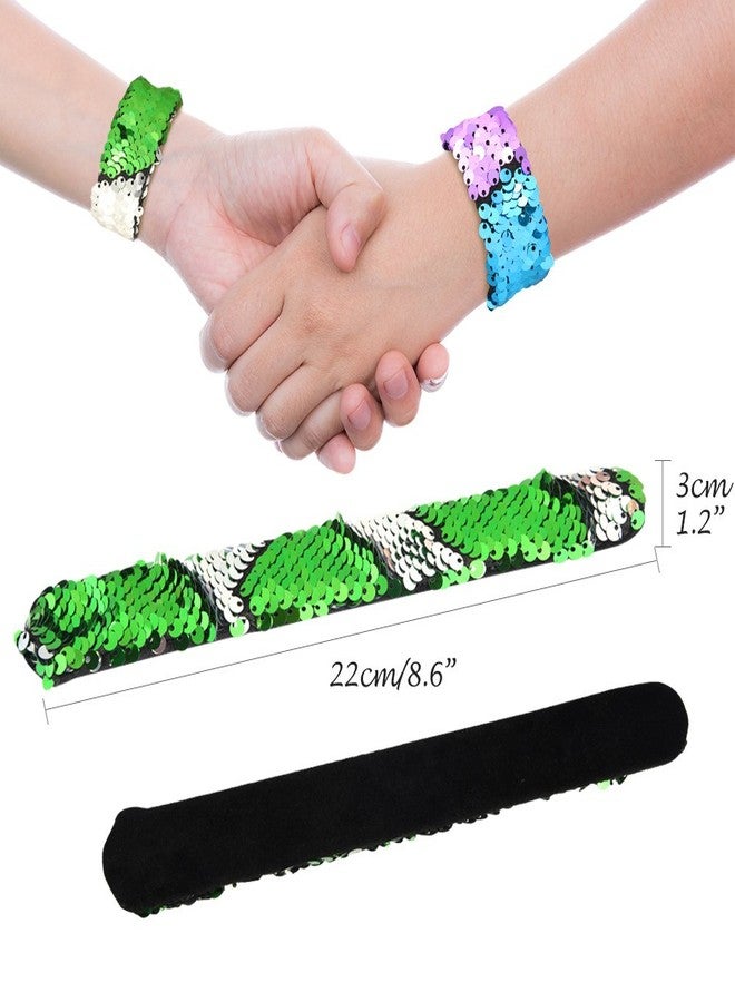 كوكا أساور حورية البحر السحرية من KUUQA، 16 قطعة، أساور لامعة قابلة للعكس، مع سحر، سوار معصم للأطفال، هدايا حفلات أعياد ميلاد حورية البحر الصغيرة، حقائب لوازم (ألوان عشوائية) - Image 4