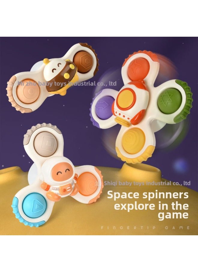 [Direct Supply] Space Animal Gyro Fun Bathing That Can Press Sucker To Turn Music-Color:Space Spin (morandi Color)  - Image 2