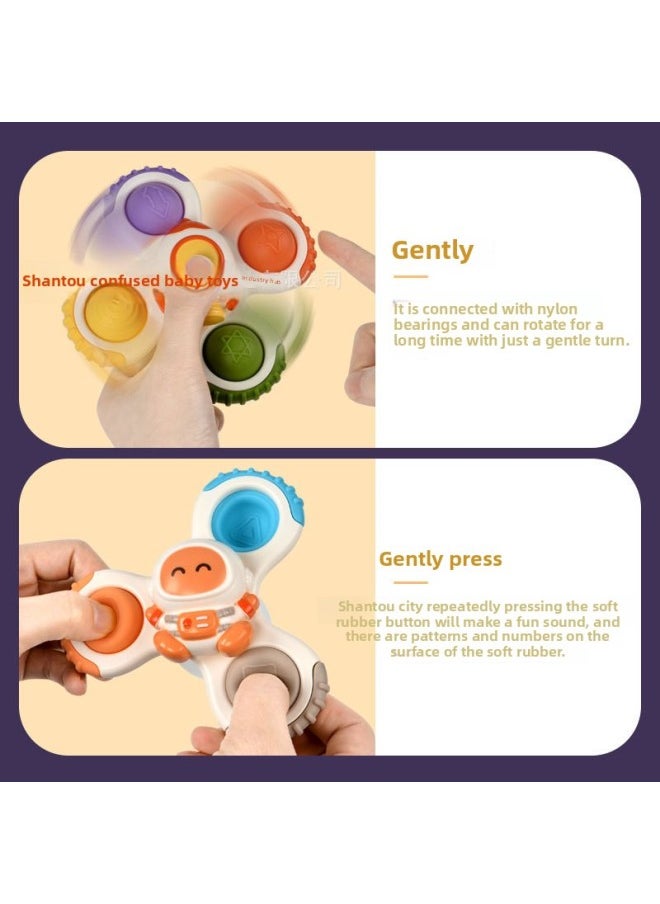 [Direct Supply] Space Animal Gyro Fun Bathing That Can Press Sucker To Turn Music-Color:Space Spin (morandi Color)  - Image 3