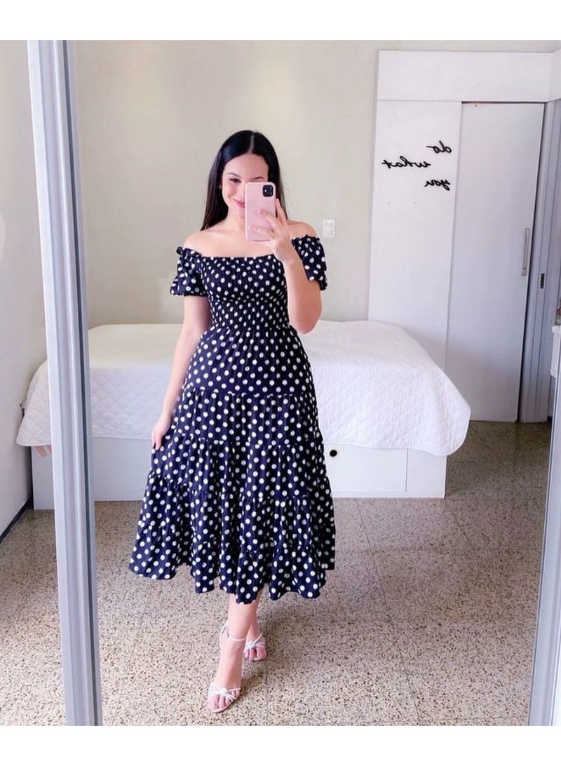 general 2025-2026 Women's Dress - Elegant French Style Fresh Print Fashion - Image 1