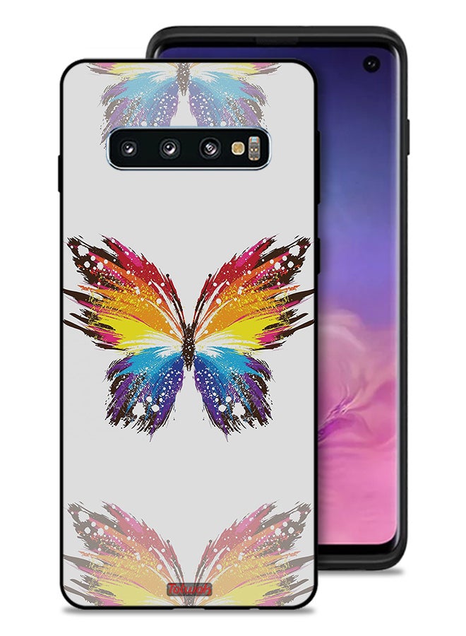 Tolwak Samsung Galaxy S10 Protective Case Cover Digital Art Simple Background Minimalism Butterfly - Image 1