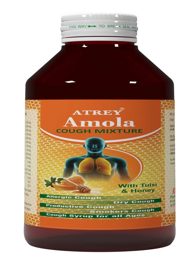Atrey Amola Cough Mixture with Tulsi & Honey For Common Cold & Cough - 450ml - Image 2