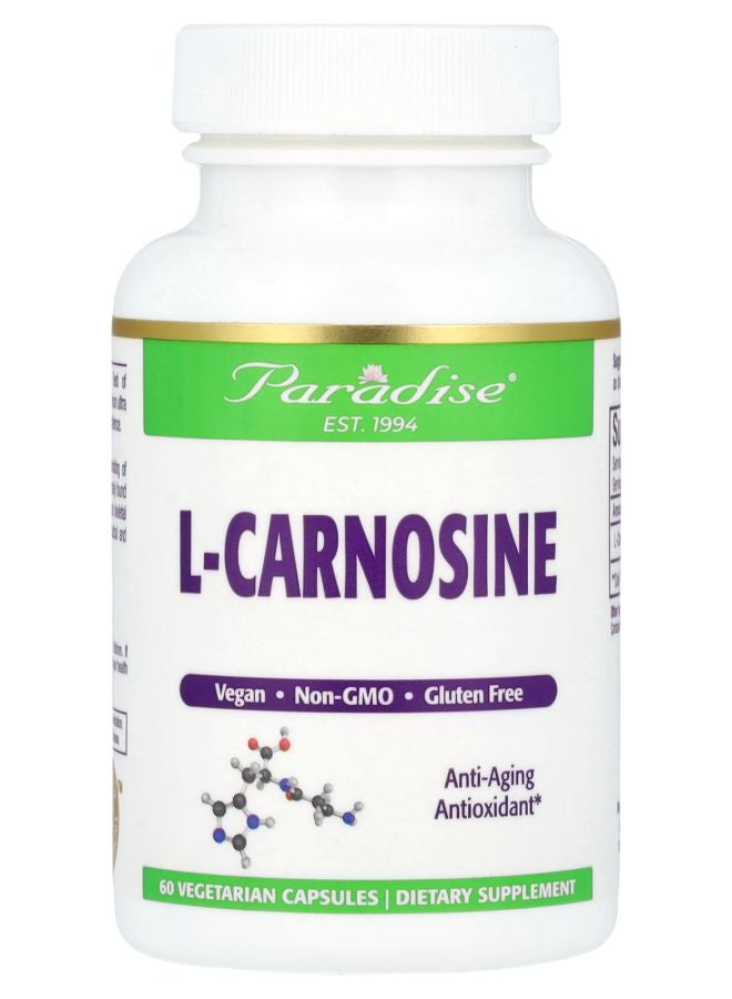 Paradise Herbs LCarnosine 60 Vegetarian Capsules