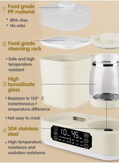 Super ZYouth 7 IN 1 Baby Bottle Sterilizer, Multifunctional Infant  Bottle Warmer, Sterilizer, Dryer and Steamer  with Timing, Smart Temp Controller, Heating Baby Food Milks, for Baby Bottles, Pacifiers  - Image 4